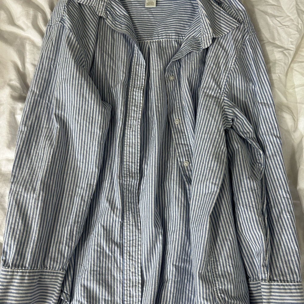 H&M Blue Striped Blouse